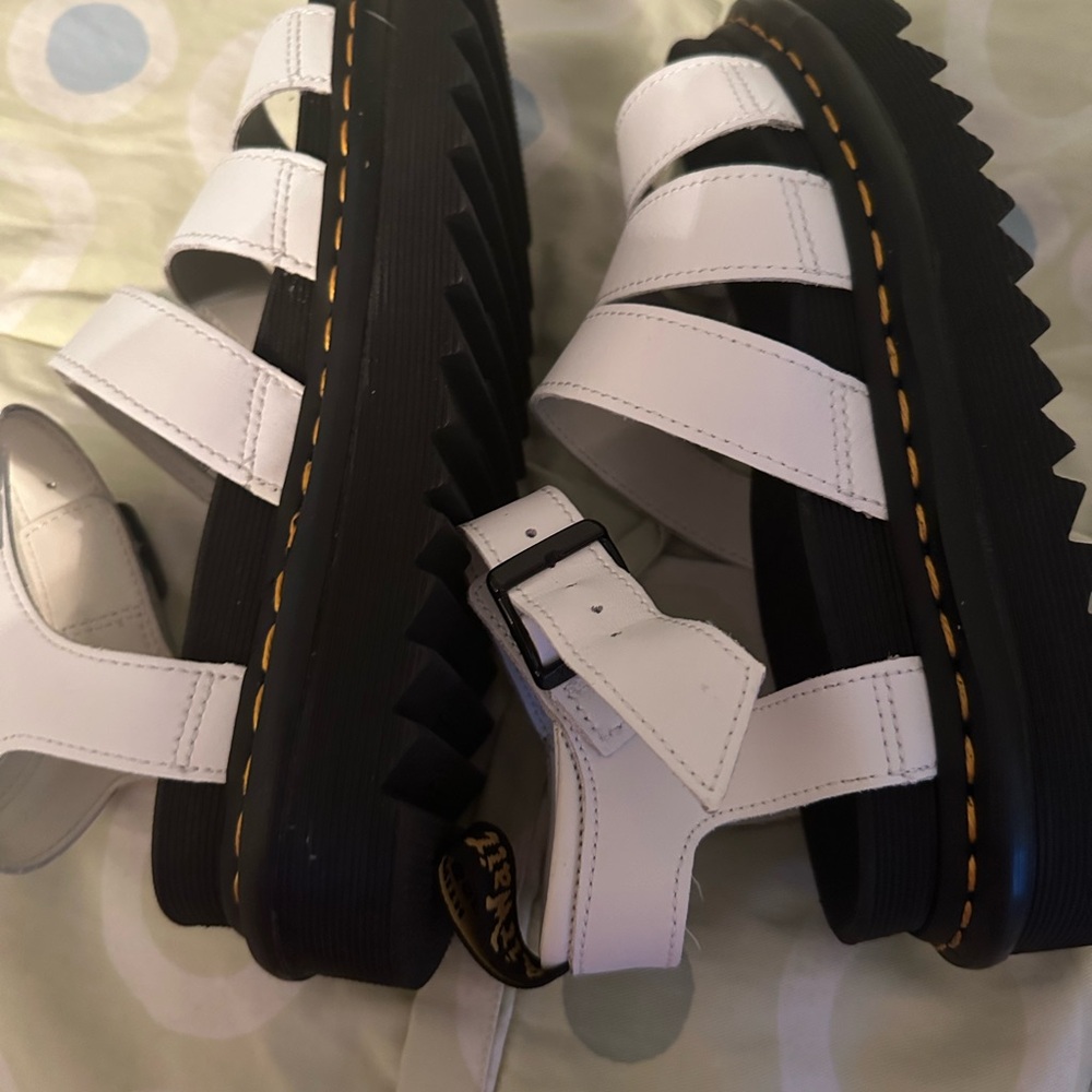 Doc Marten Blaire white sandals never worn!